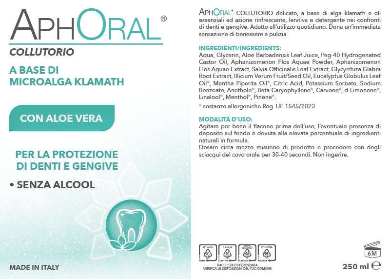 etichetta aphoral collutorio naturale