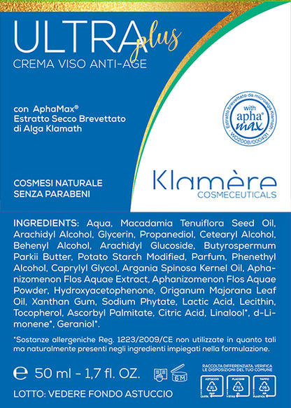 etichetta klamere ultraplus crema viso notte