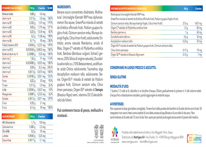 etichetta multinatural multivitaminico naturale 30 bustine